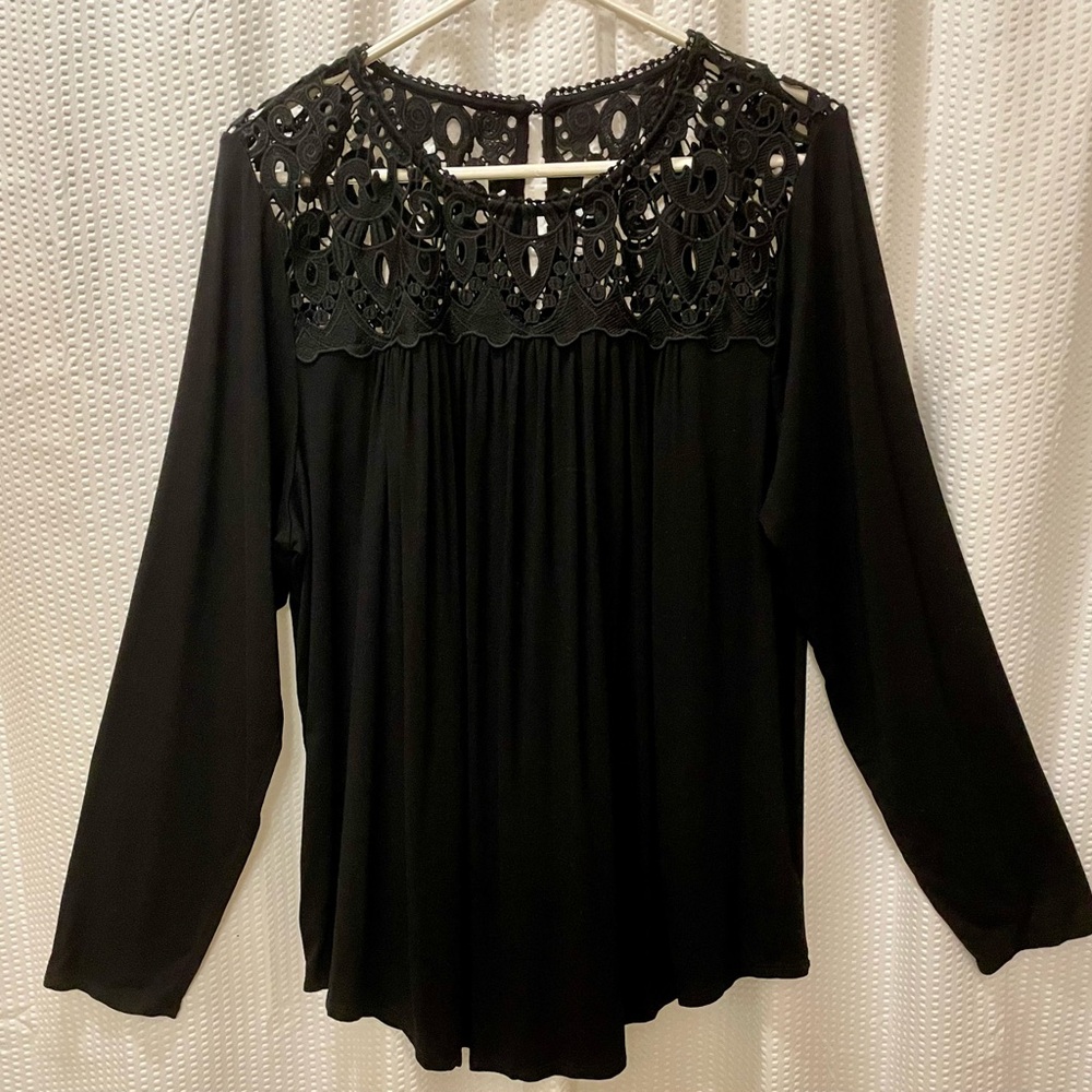 Philosophy Black Lace Boho top